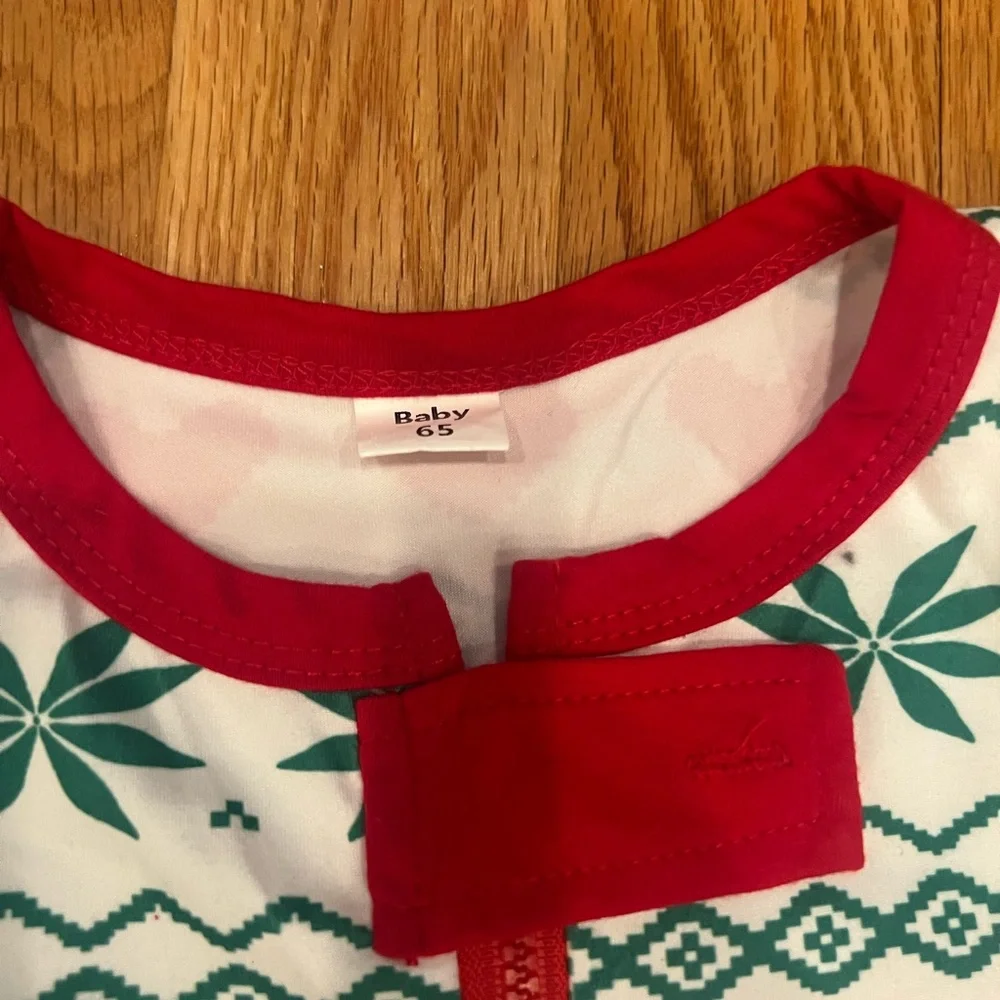 Festive Red and Green Holiday Onesie holiday Christmas